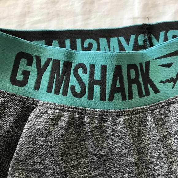 Gymshark Legging Women XXS Gray Flex Seamless Cropped Logo Elastic Waistband - Picture 9 of 9